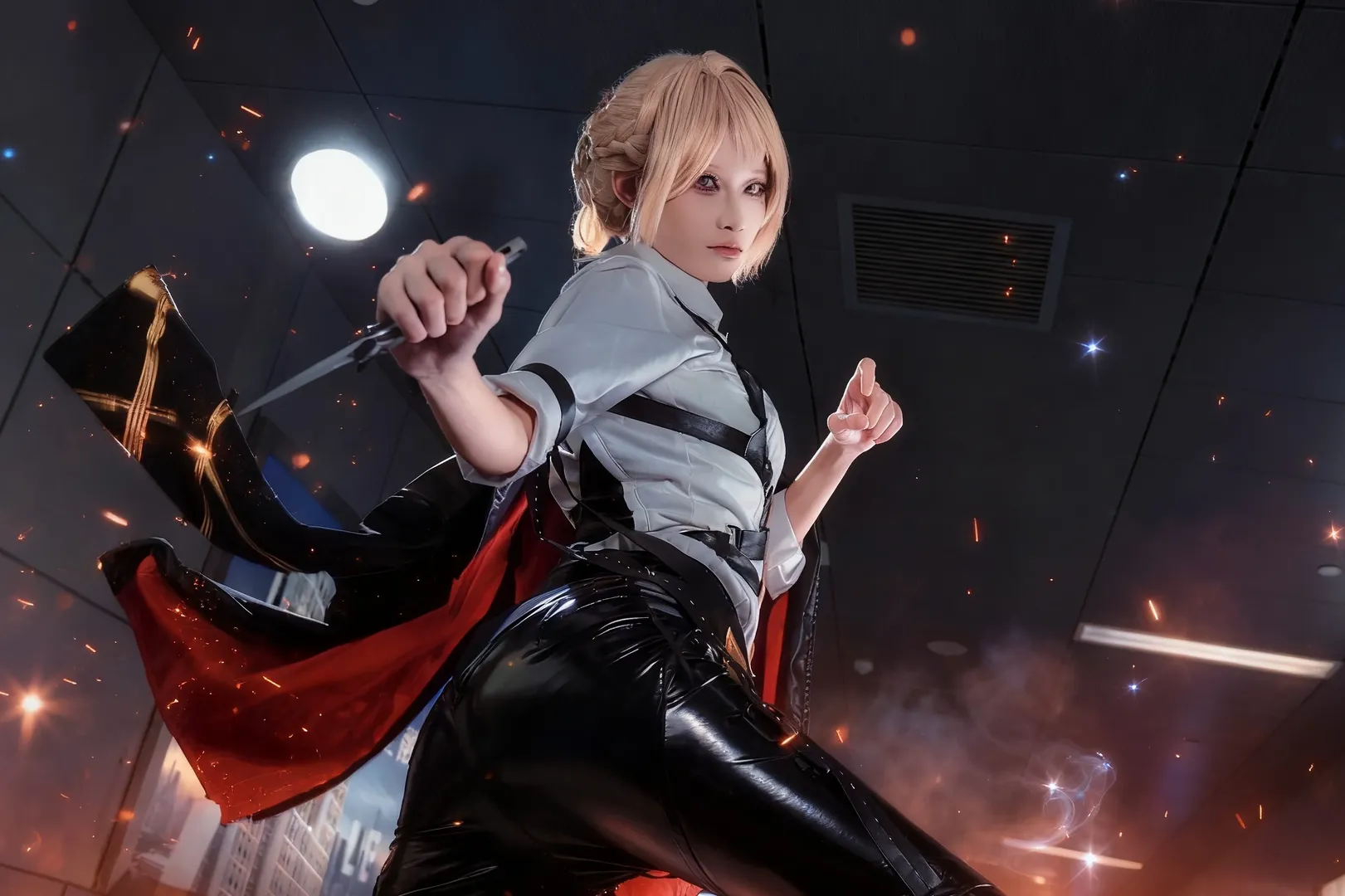 角色扮演, 绝区零, cosplay, 伊芙琳cos, 皮裤穿搭 - 第3张
