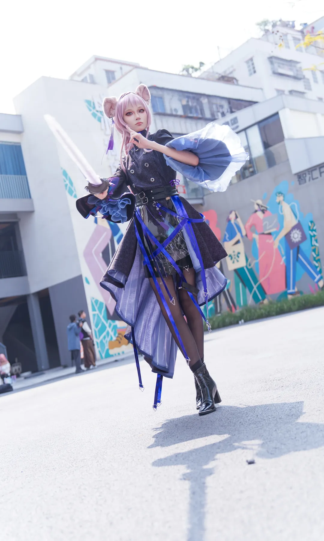 cosplay, 明日方舟, 户外街拍, 黑丝, 林雨霞cos - 第1张