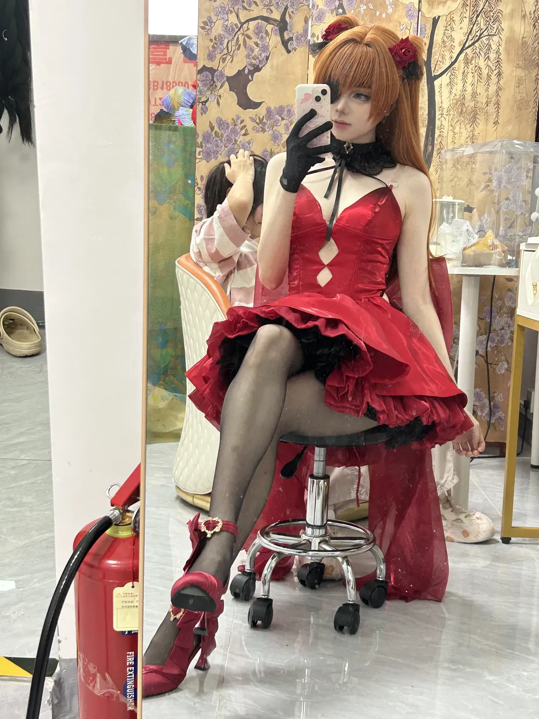 明日香cos, 新世纪福音战士, 黑丝穿搭, cosplay测评, 明日香NIKKE联动 - 第1张