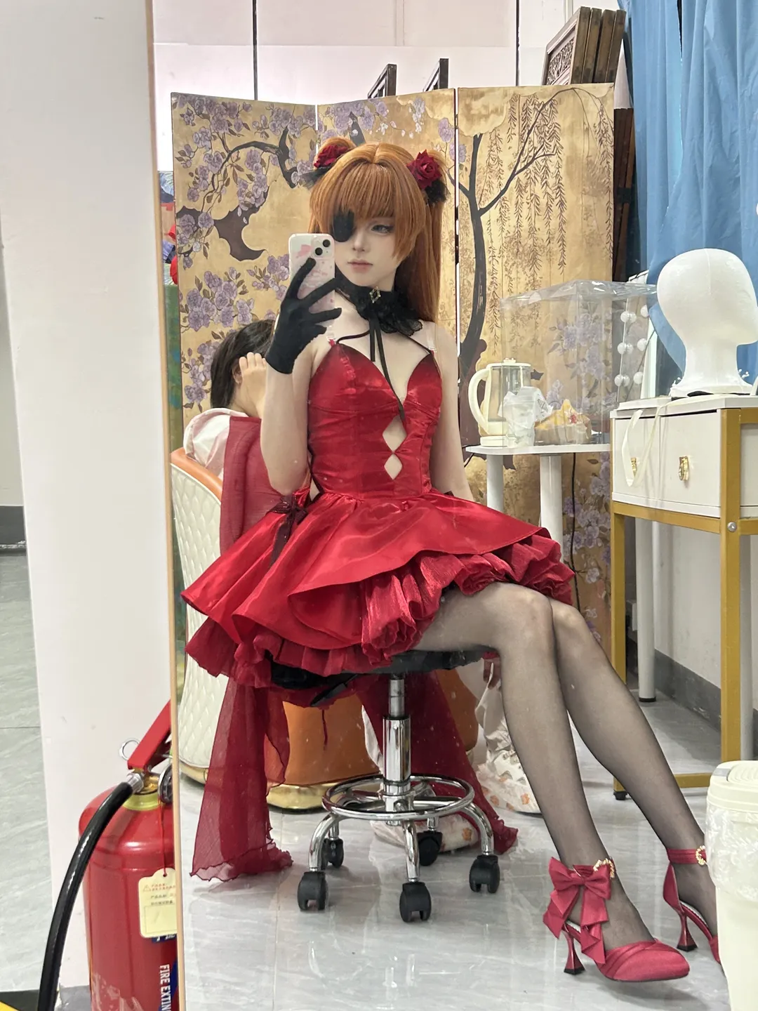 明日香cos, 新世纪福音战士, 黑丝穿搭, cosplay测评, 明日香NIKKE联动 - 第3张
