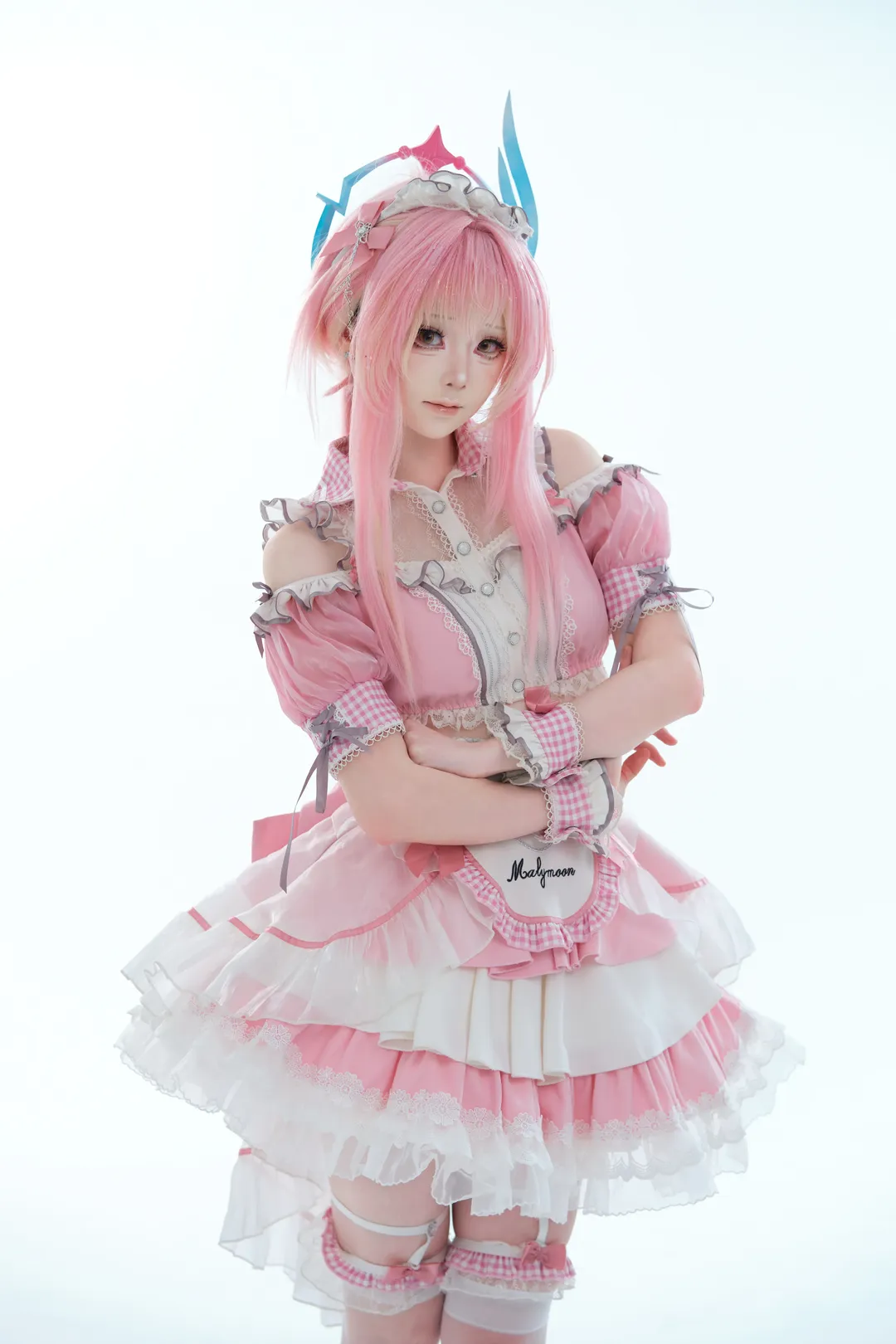 鳴潮, エイメス コスプレ, メイド服, 二次元コスプレ, ピンク髪コスプレ - 2枚目