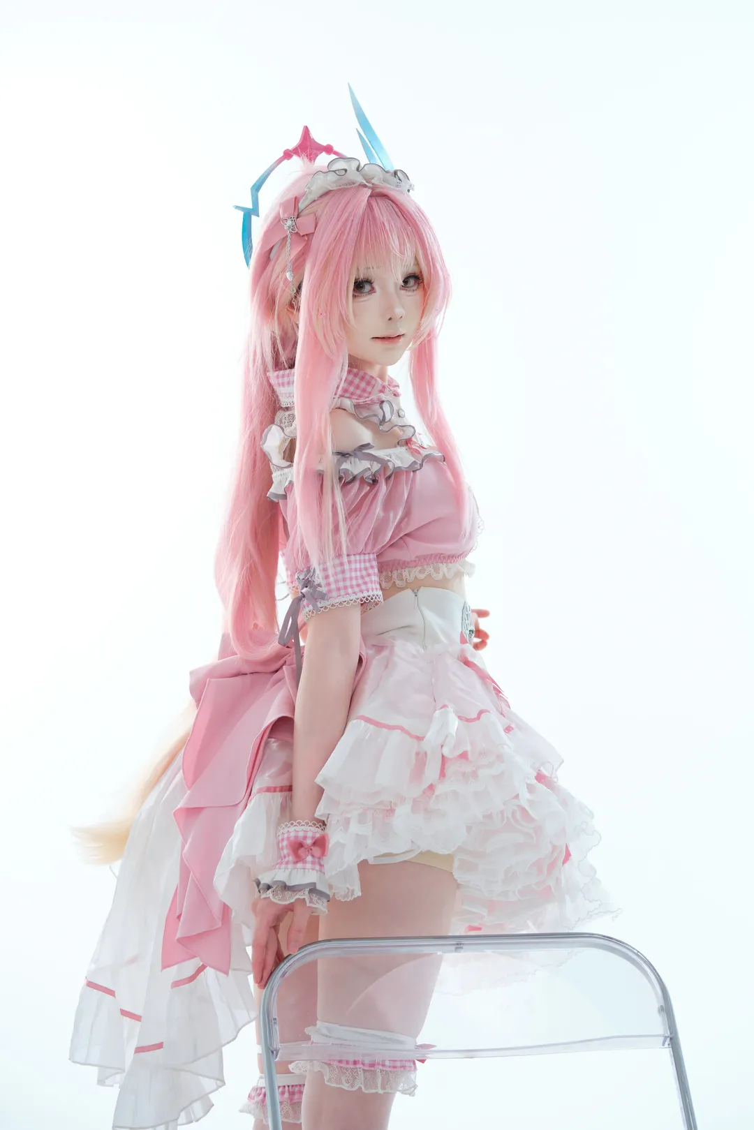 鳴潮, エイメス コスプレ, メイド服, 二次元コスプレ, ピンク髪コスプレ - 4枚目