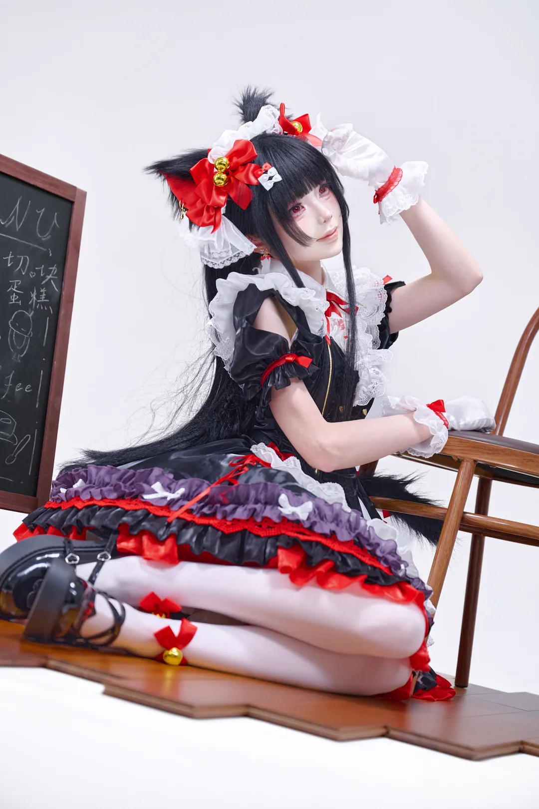 鸣潮, 千咲cos, 白丝, 猫娘, 人形制衣 - 第4张