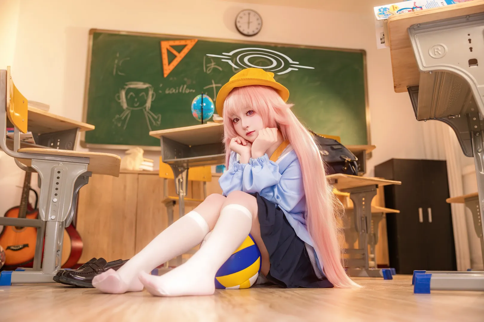 蔚蓝档案, 小鸟游星野cos, 二次元漫展, 白丝cosplay, 成都世界线