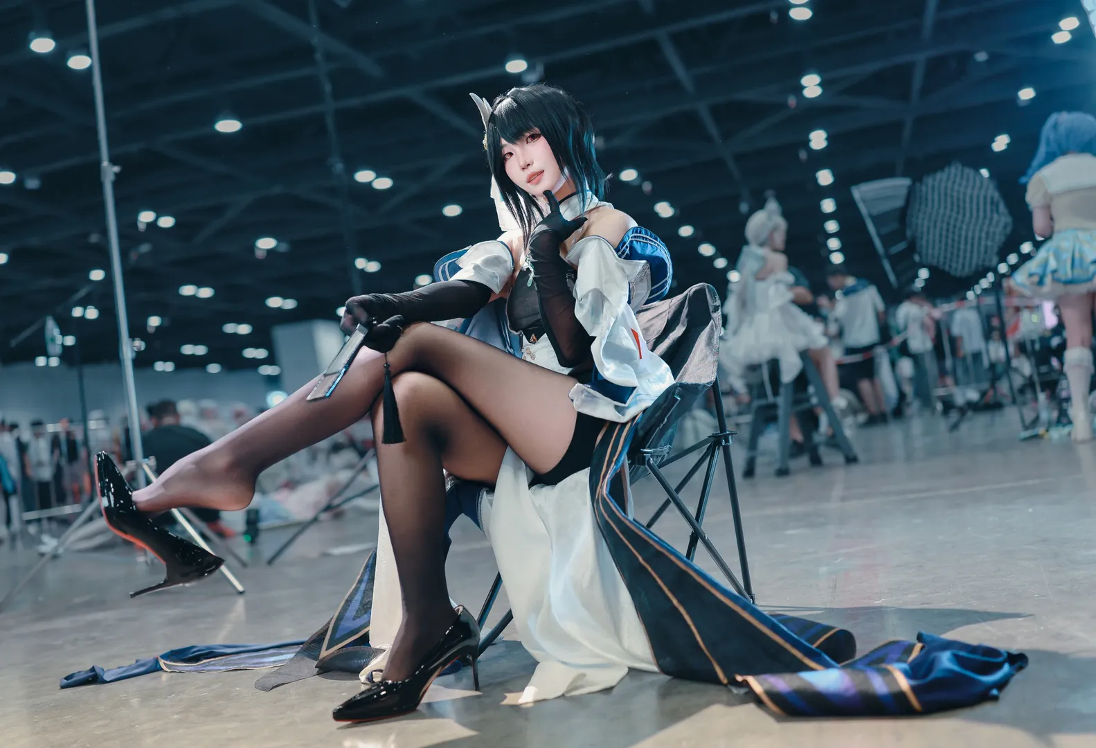 アズールレーン, イベント写真, 黒タイツ コーデ, 南寧アニメイベント, 鎮海改コスプレ