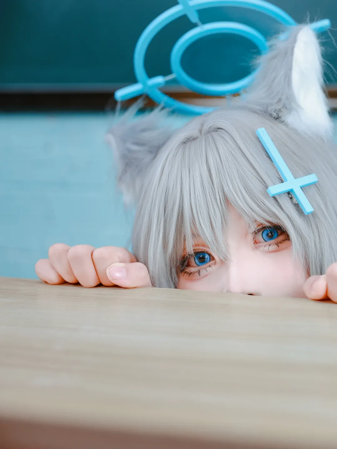 2次元少女, ブルーアーカイブ, 砂狼シロコ コスプレ, コスプレ撮影, 獣耳娘 - 1枚目