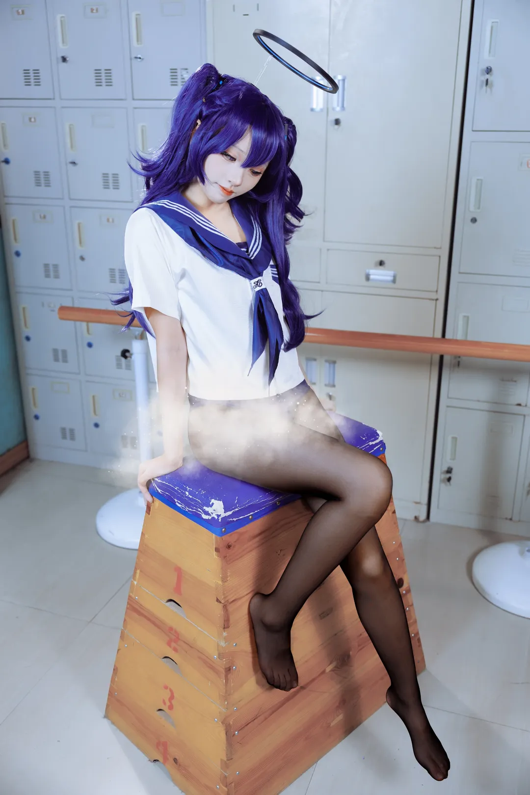 蔚蓝档案, 早濑优香cos, 死库水cos, 黑丝cosplay, 佳能R62 - 第1张