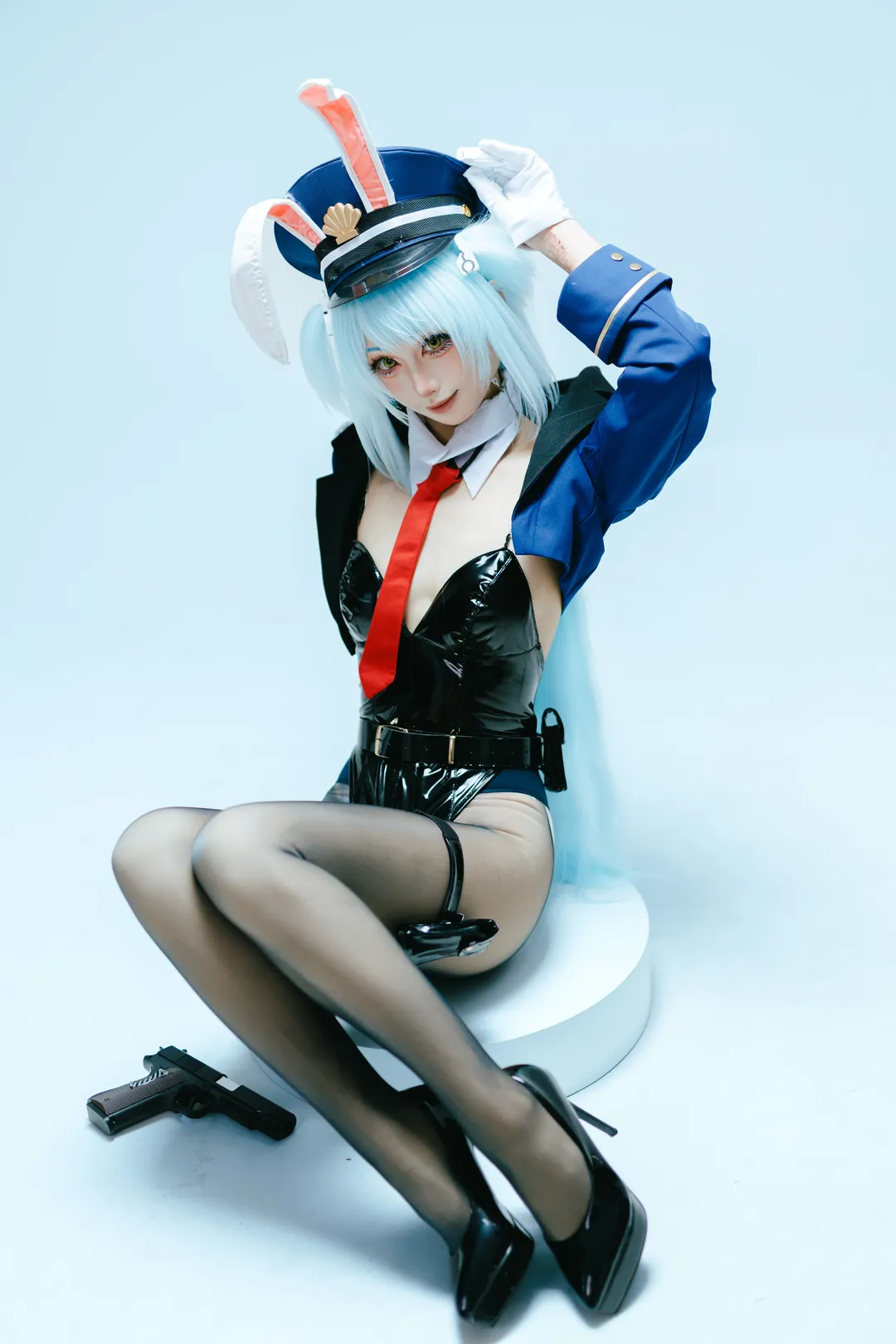 アズールレーン, コスプレ撮影, 黒タイツ コーデ, ネプチューン コスプレ, エナメル制服