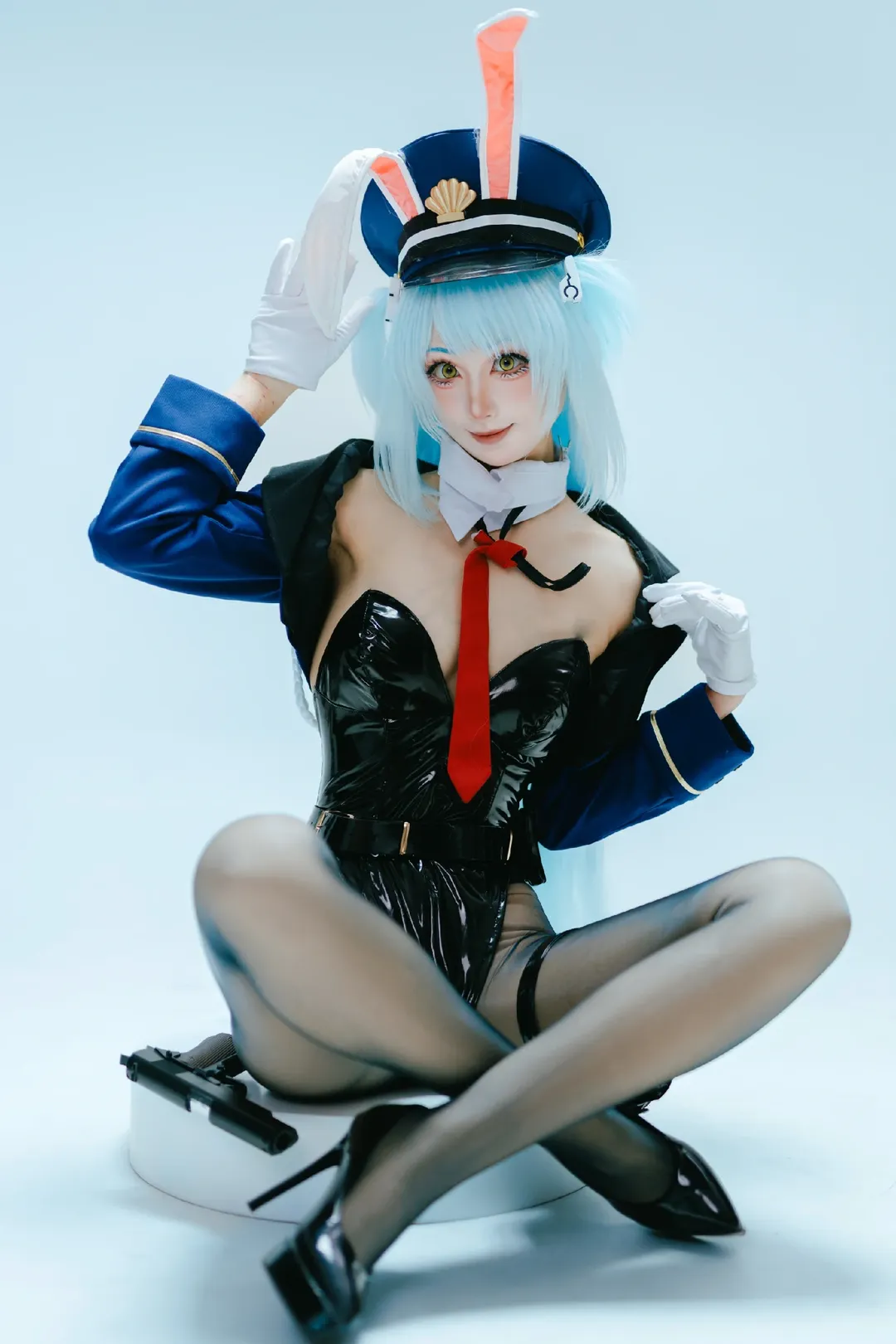 アズールレーン, コスプレ撮影, 黒タイツ コーデ, ネプチューン コスプレ, エナメル制服 - 2枚目