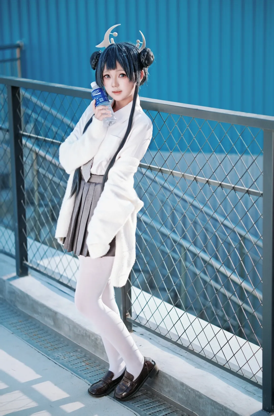 cosplay, 蔚蓝档案, 妃咲cos, 白丝, 龙华妃咲 - 第1张