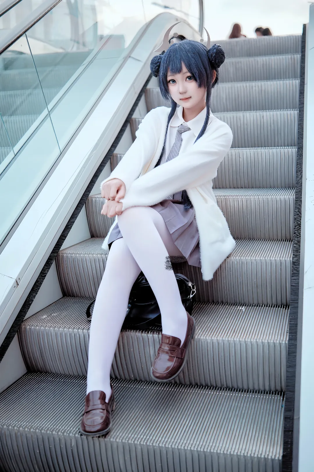 cosplay, 蔚蓝档案, 妃咲cos, 白丝, 龙华妃咲 - 第2张