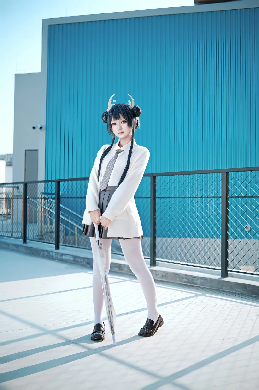 cosplay, 蔚蓝档案, 妃咲cos, 白丝, 龙华妃咲 - 第3张