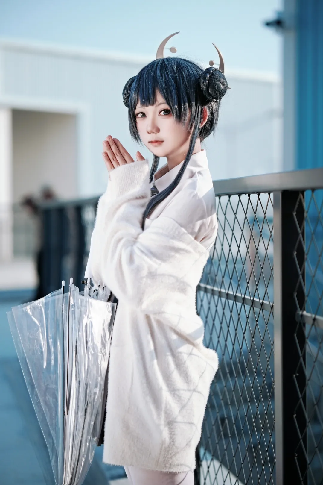 cosplay, 蔚蓝档案, 妃咲cos, 白丝, 龙华妃咲 - 第4张