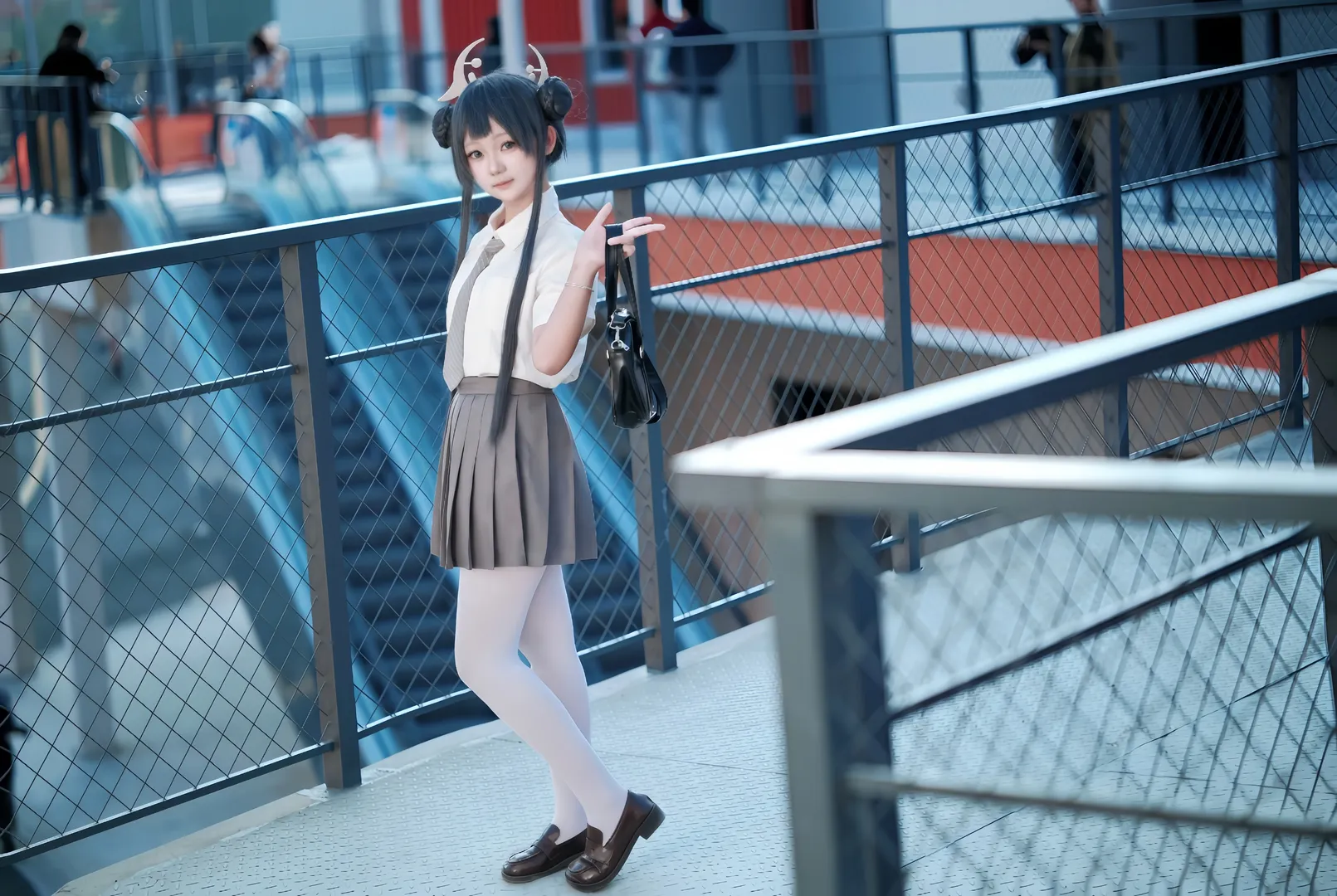 cosplay, 蔚蓝档案, 妃咲cos, 白丝, 龙华妃咲