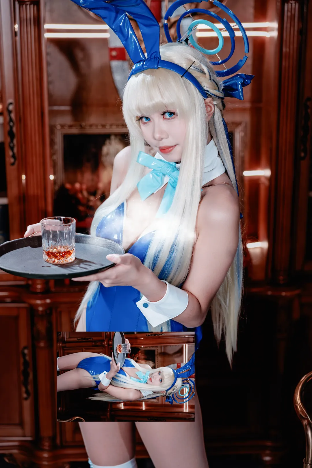 ブルーアーカイブ, 二次元コスプレ, 飛鳥馬トキ コスプレ, バニーガールコスプレ, 光沢感のある服装 - 1枚目