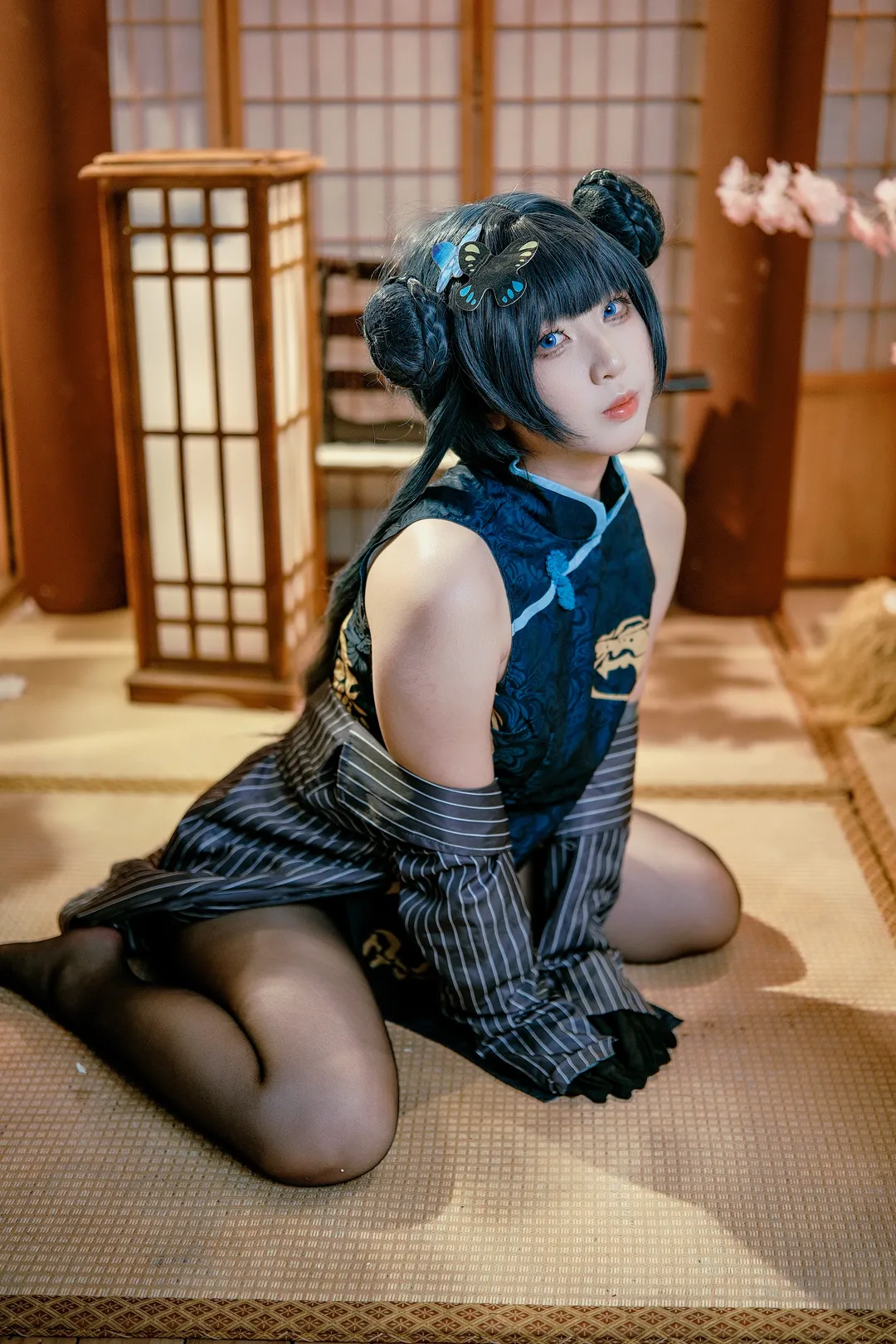 コスプレ, 二次元撮影, ブルーアーカイブ, 和風ポートレート, 竜華キサキコスプレ - 1枚目
