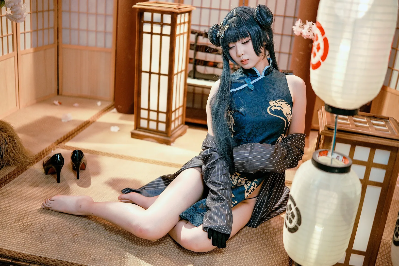 コスプレ, 二次元撮影, ブルーアーカイブ, 和風ポートレート, 竜華キサキコスプレ - 3枚目