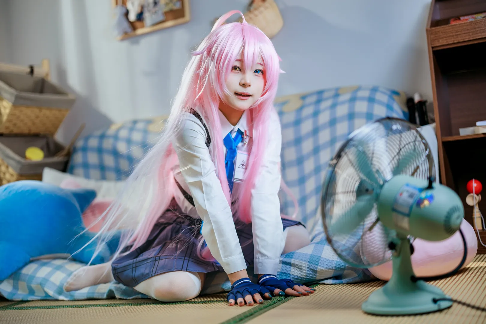 二次元, 蔚蓝档案, 小鸟游星野cos, 白丝, 夏日 - 第2张