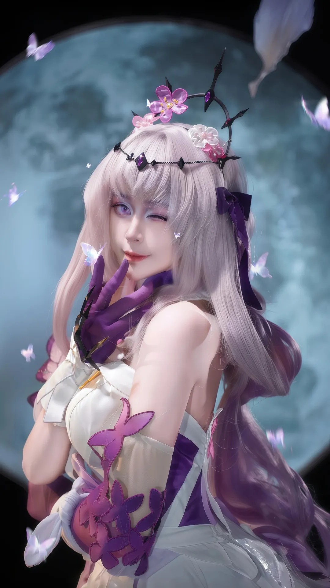 cosplay, 崩坏星穹铁道, 遐蝶cos, 白丝, 月下暗黑 - 第3张