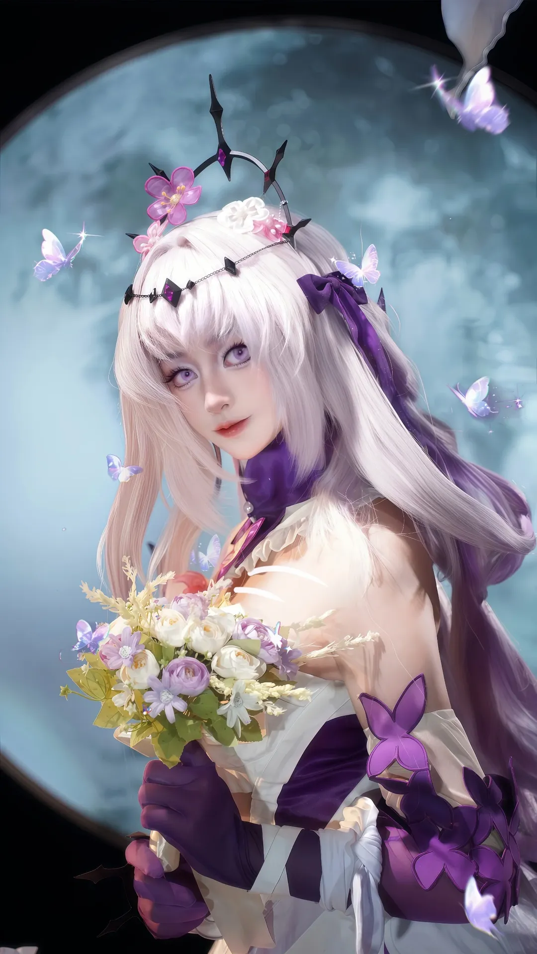 cosplay, 崩坏星穹铁道, 遐蝶cos, 白丝, 月下暗黑 - 第4张