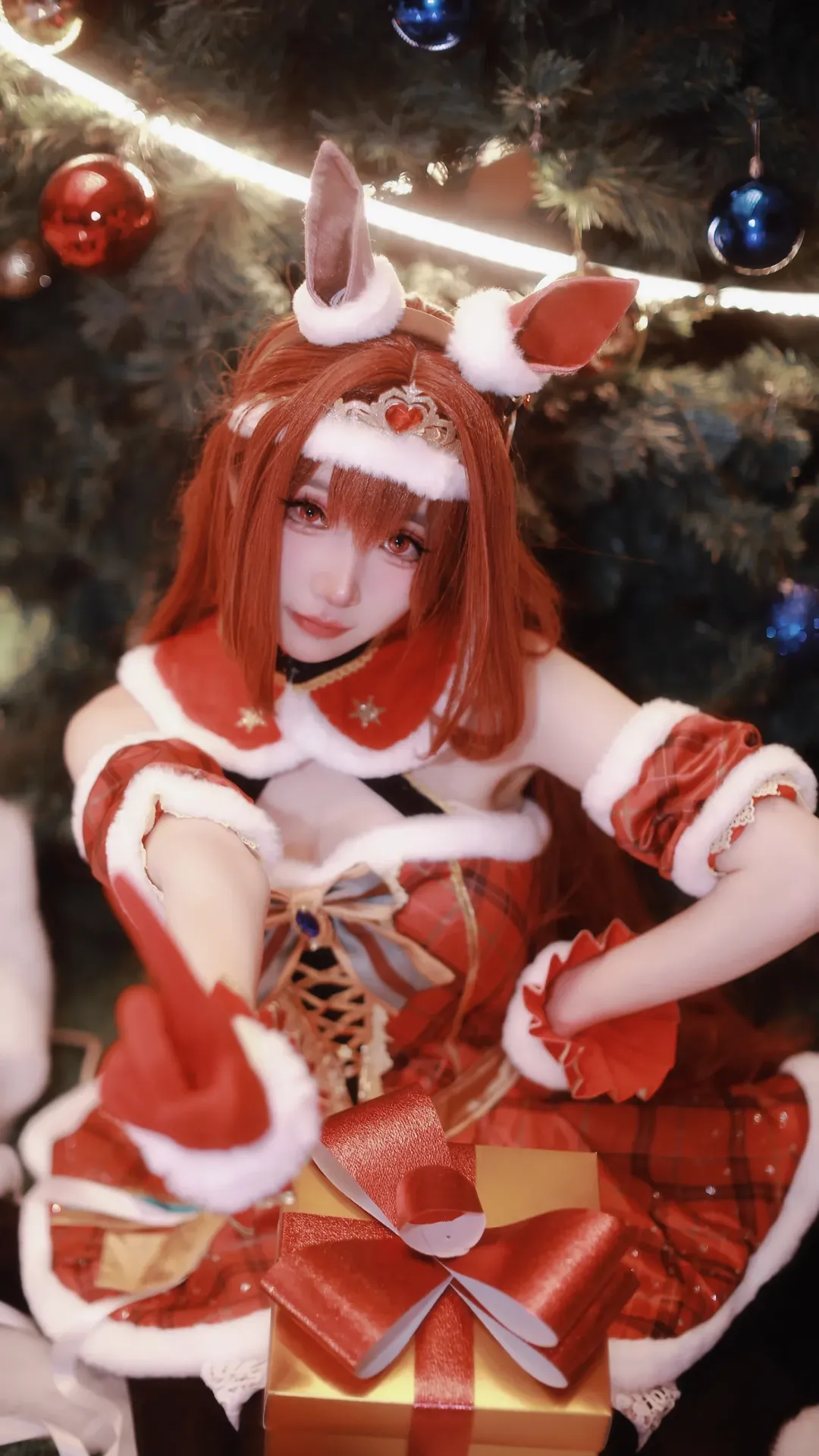 Christmas, Umamusume: Pretty Derby, Stockings, Daiwa Scarlet cosplay, Attention seeker - Image 2