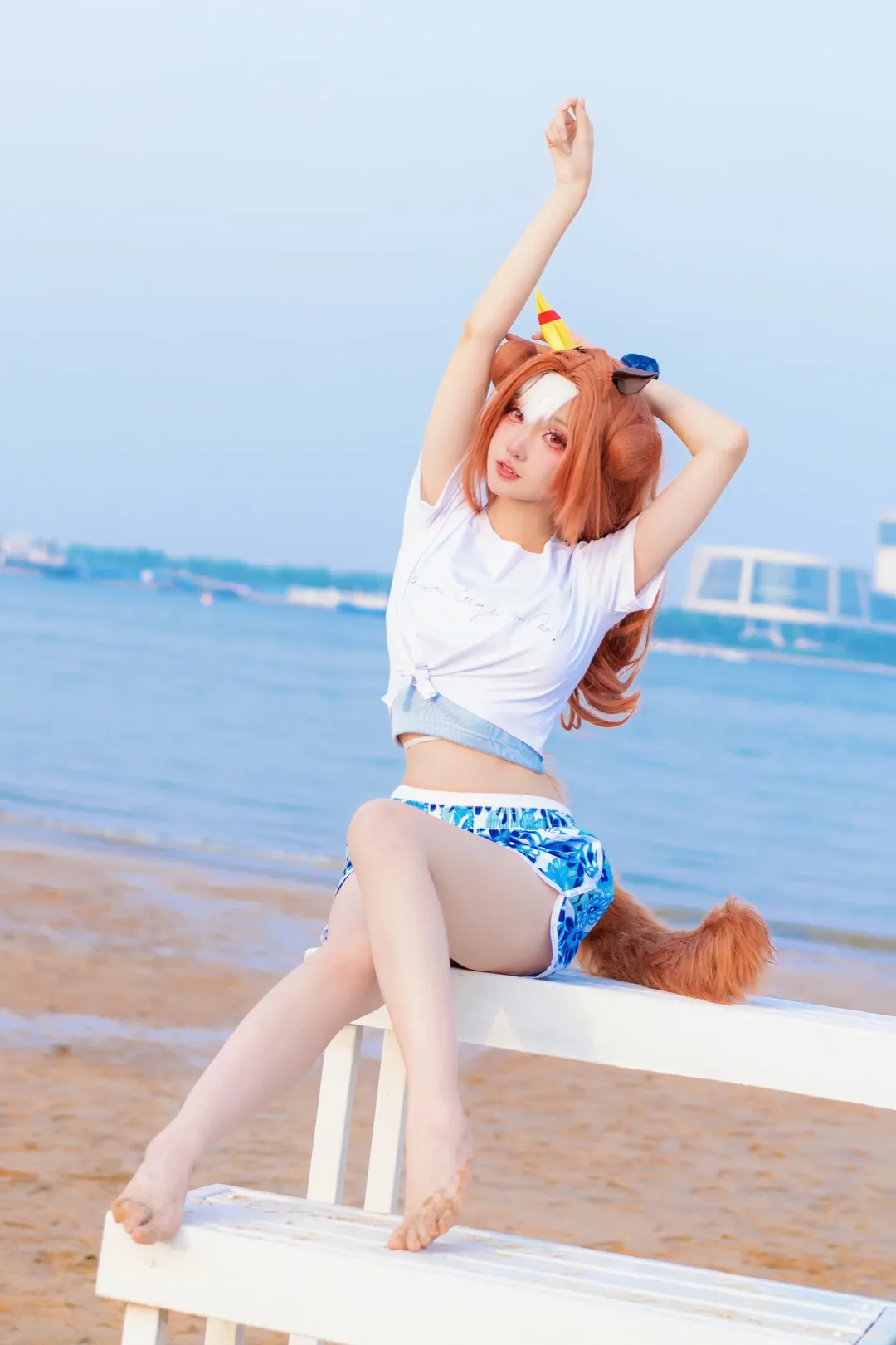 夏日穿搭, 海边写真, cosplay摄影, 赛马娘, 小林历奇cos