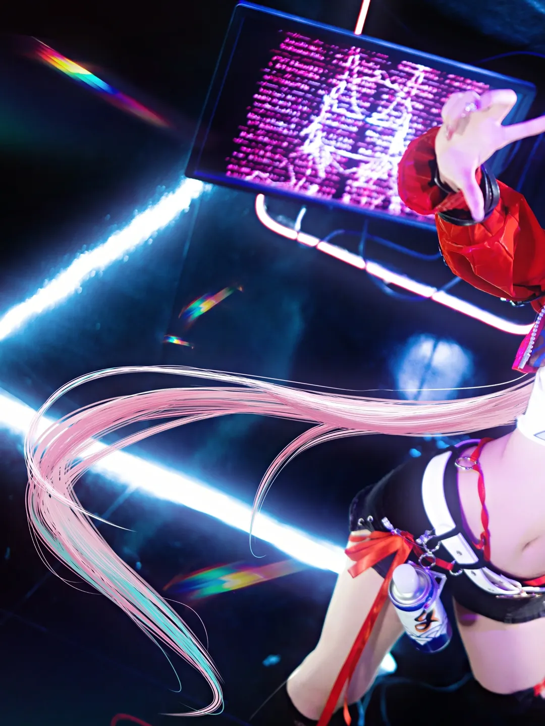 2D, cosplay, Honkai: Star Rail, Cyberpunk, Rappa cosplay - Image 1