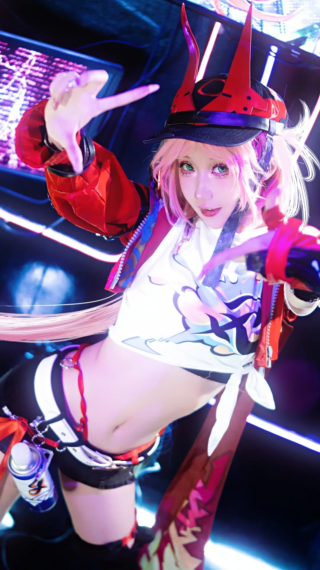 2D, cosplay, Honkai: Star Rail, Cyberpunk, Rappa cosplay
