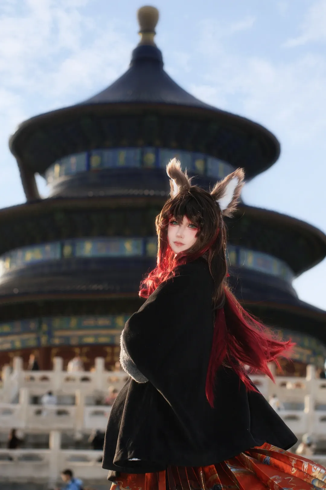 忘归人cos, 崩坏星穹铁道, 停云cos, 天坛拍照, 狐尾兽娘 - 第2张