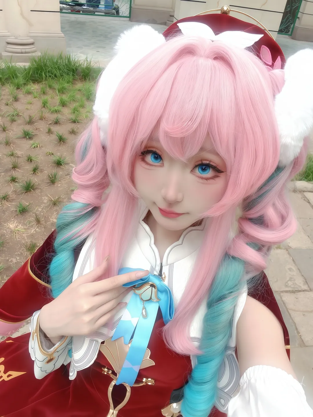 崩坏星穹铁道, 风堇cos, cosplay摄影, 粉色假发, 兽耳造型