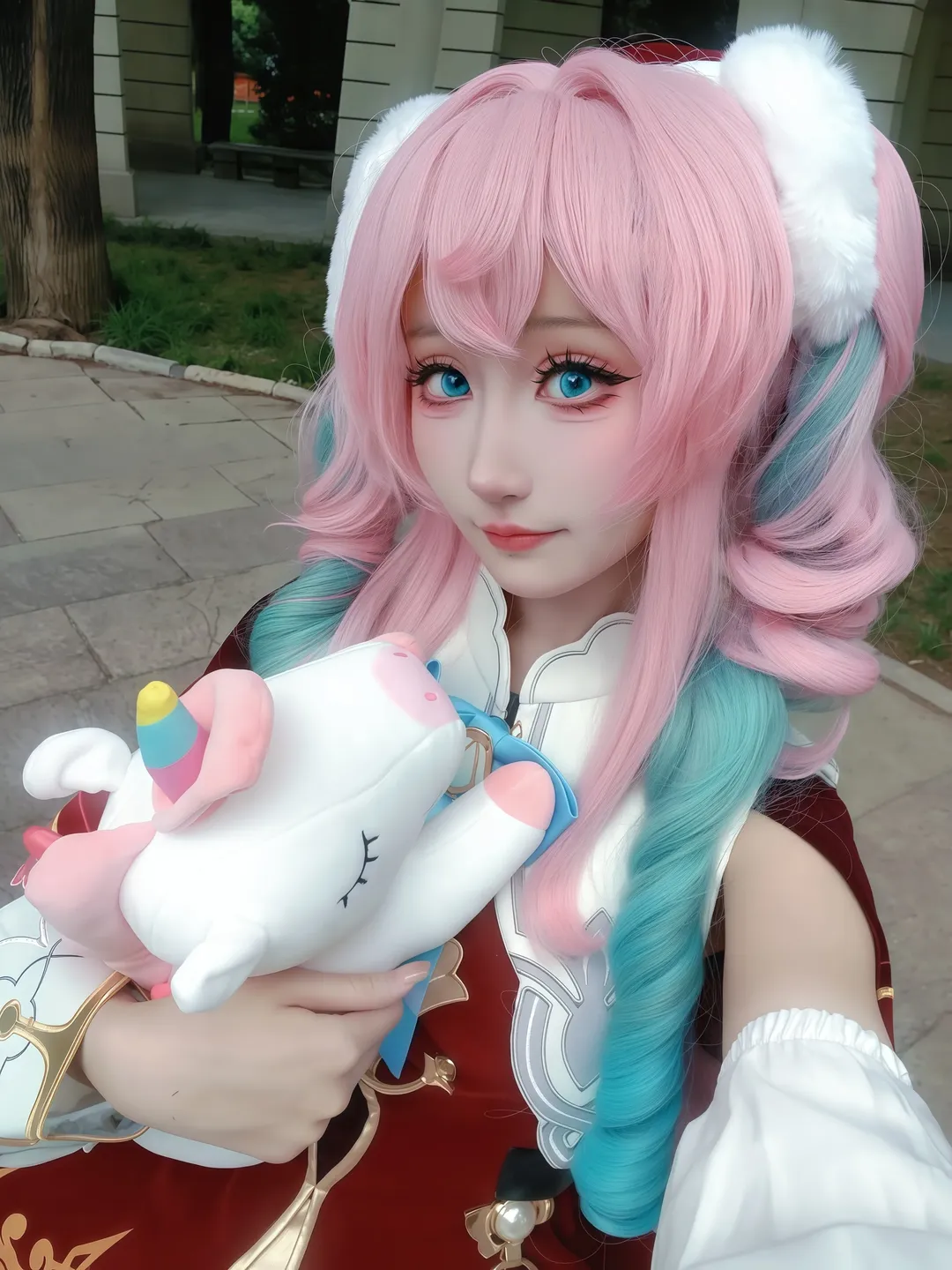 崩坏星穹铁道, 风堇cos, cosplay摄影, 粉色假发, 兽耳造型 - 第2张