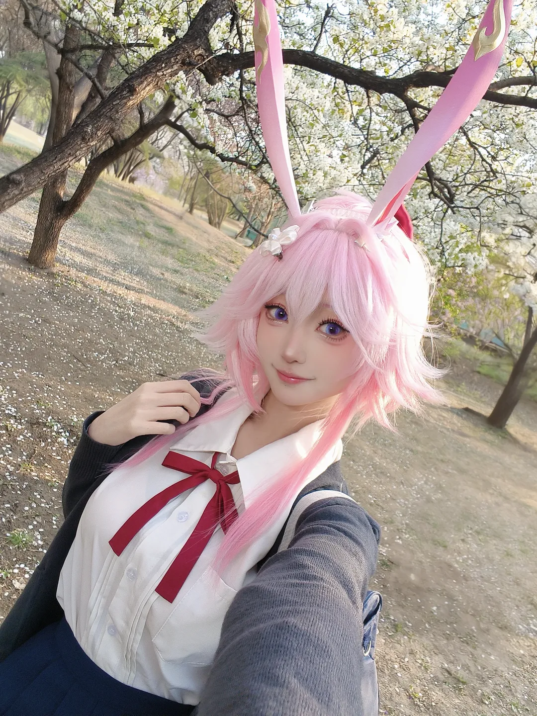 崩坏星穹铁道, 私设cos, JK制服, 绯英cos, 春日外景