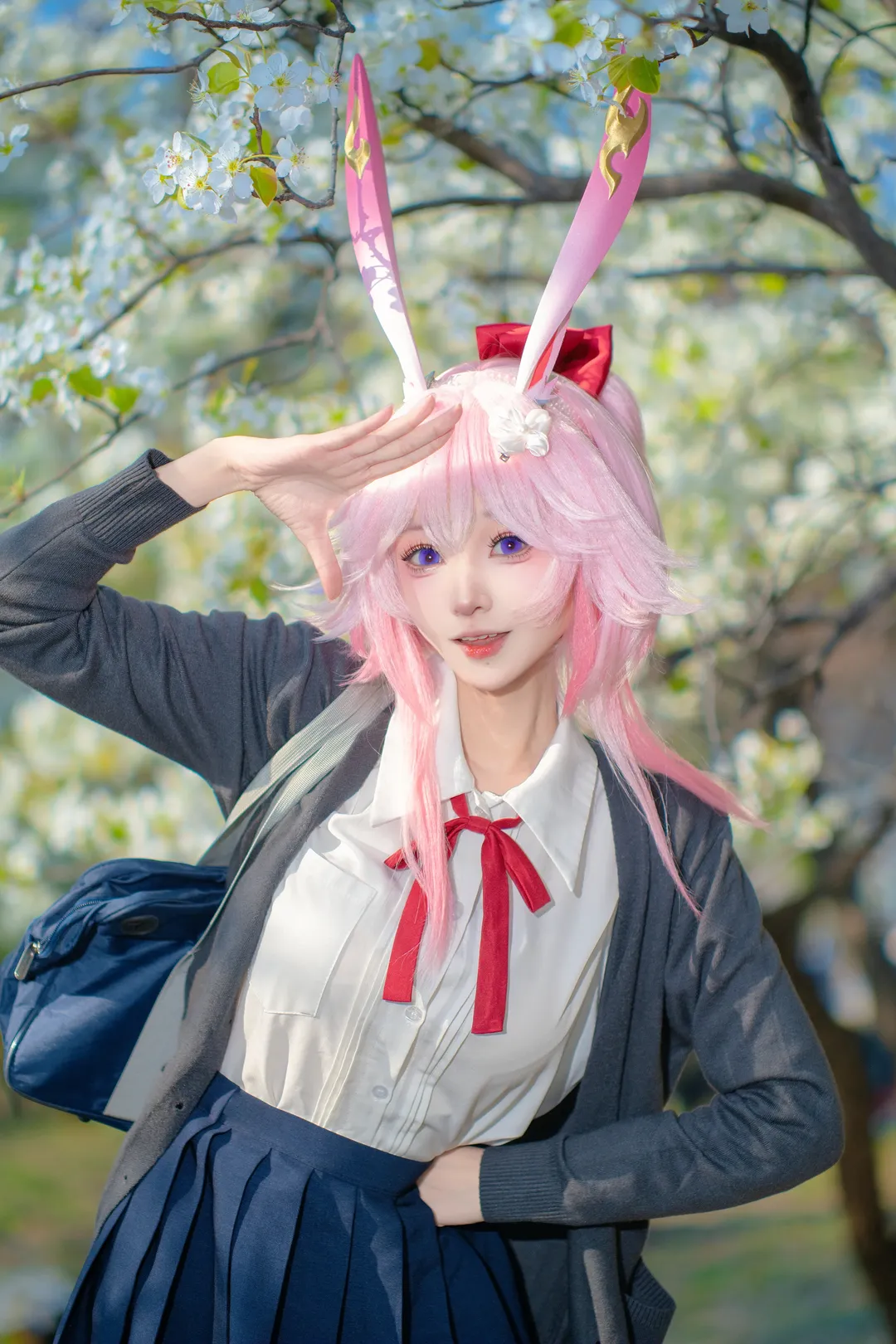 崩坏星穹铁道, 私设cos, 绯英cos, 校园风cosplay, 春日外景 - 第1张
