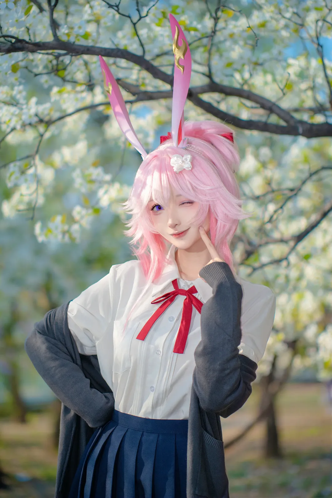 崩坏星穹铁道, 私设cos, 绯英cos, 校园风cosplay, 春日外景