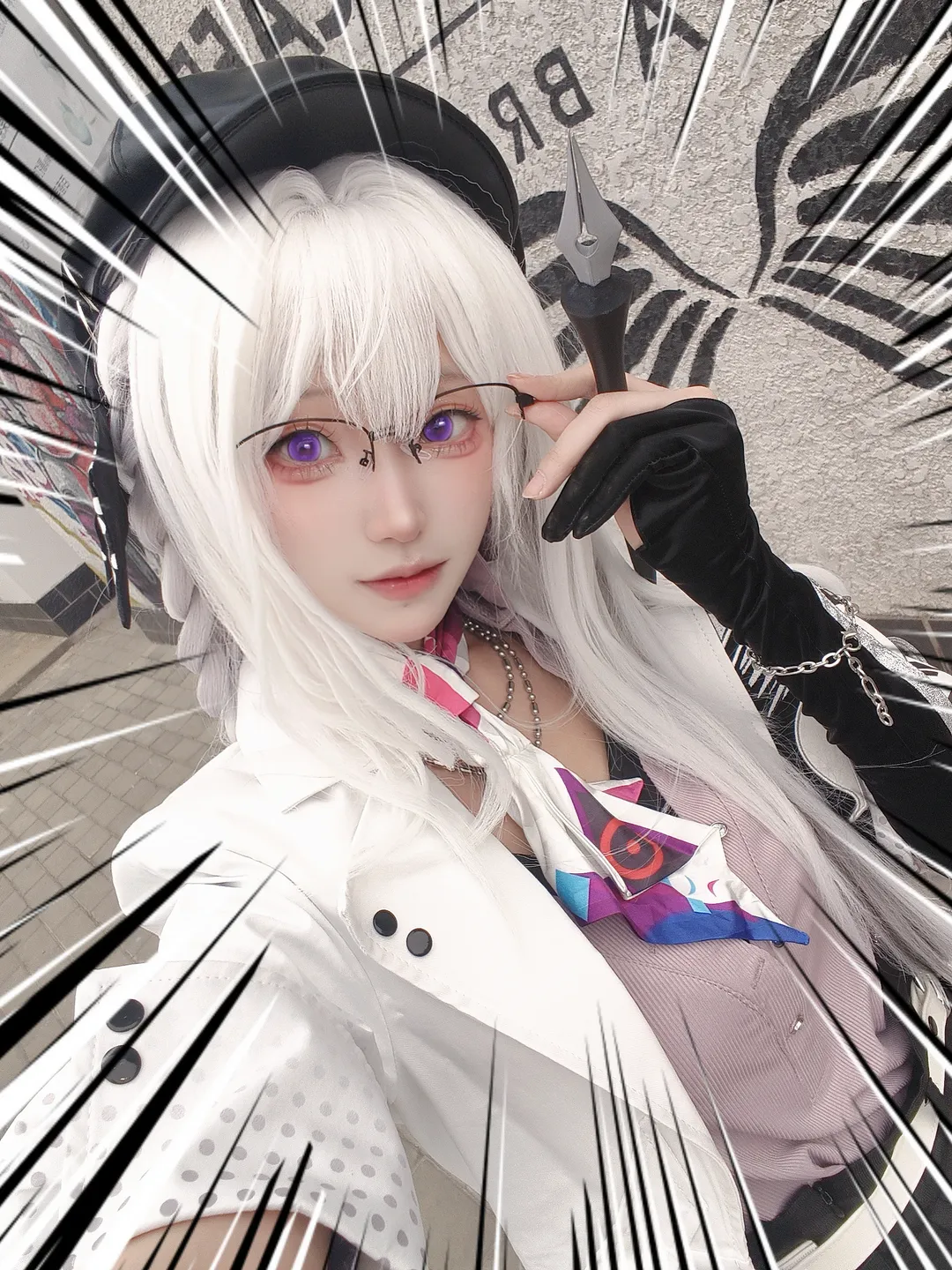 崩壊：スターレイル, 銀髪スタイル, 紫の瞳のメイク, 虚照のコスプレ, クリエイティブコスプレ - 1枚目