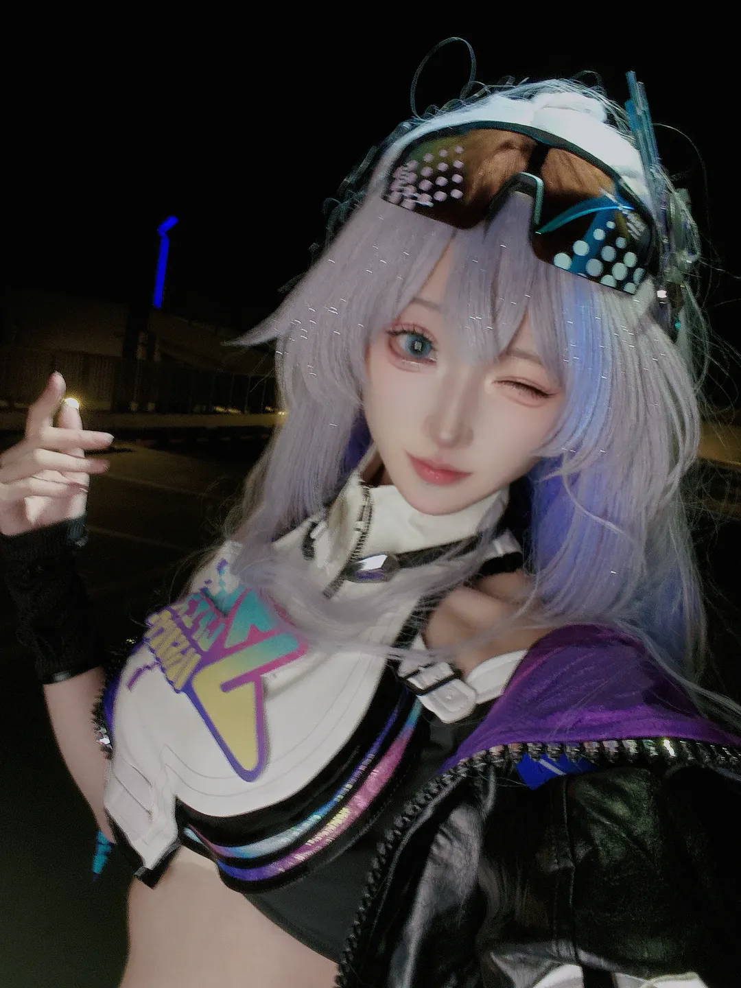 Honkai: Star Rail, Convention photos, Silver Wolf cosplay, Casual cosplay, Cyberpunk outfit