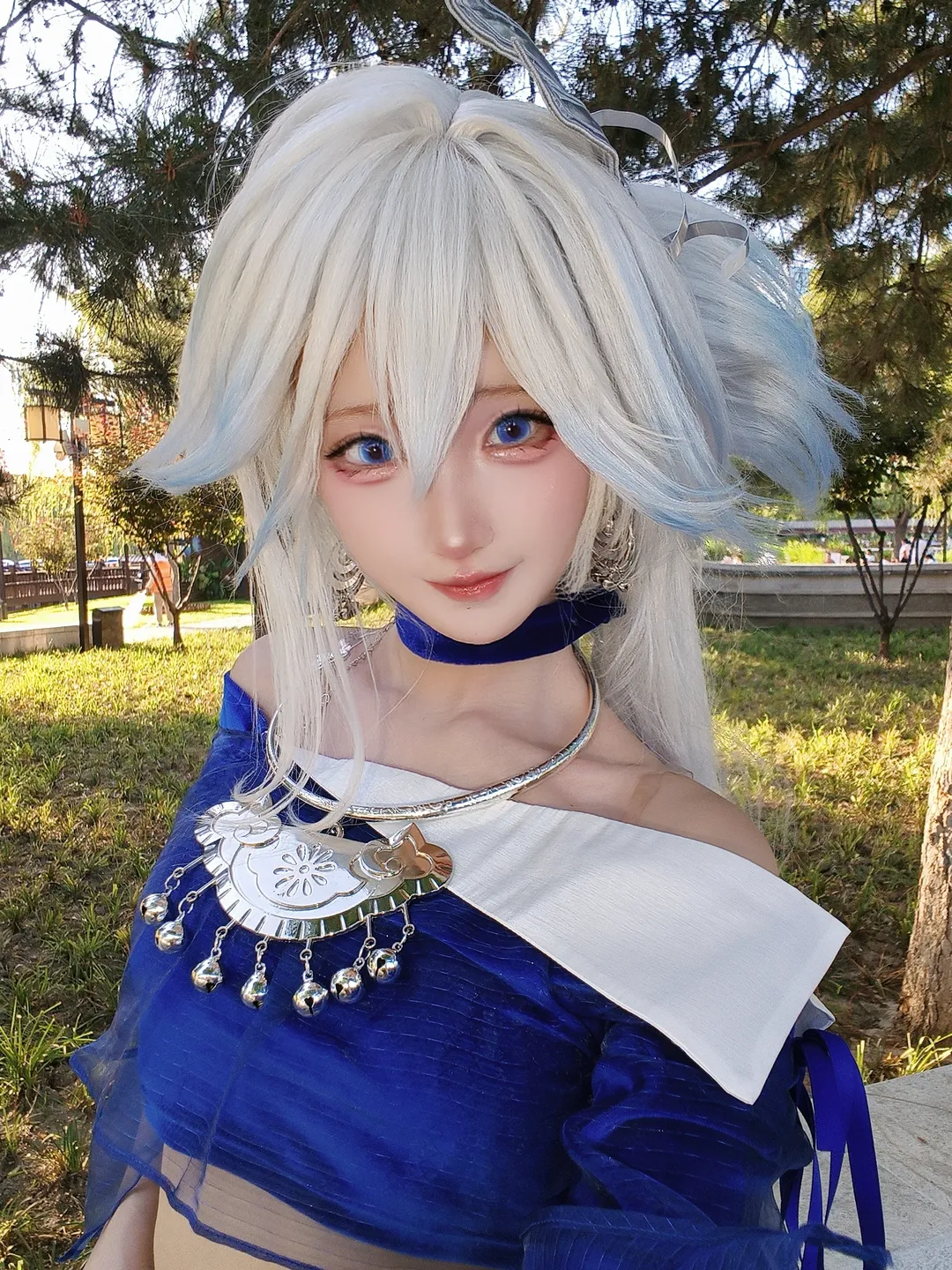 cosplay, Honkai: Star Rail, Yao Guang cosplay, Anime-style makeup and styling, Outdoor portrait