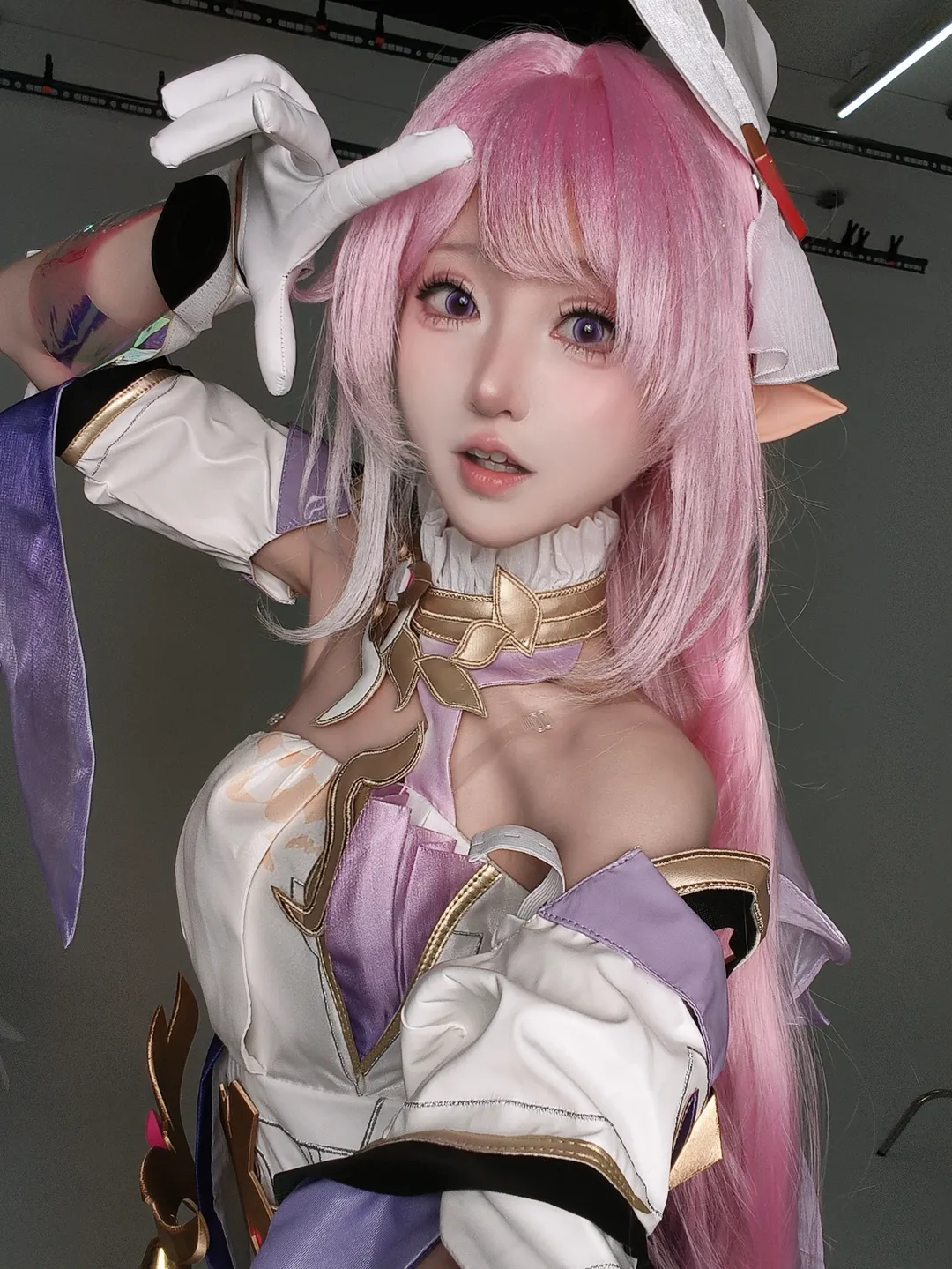 エリシア コスプレ, 崩壊 3rd, 二次元, エルフ耳, ピンク髪 - 2枚目