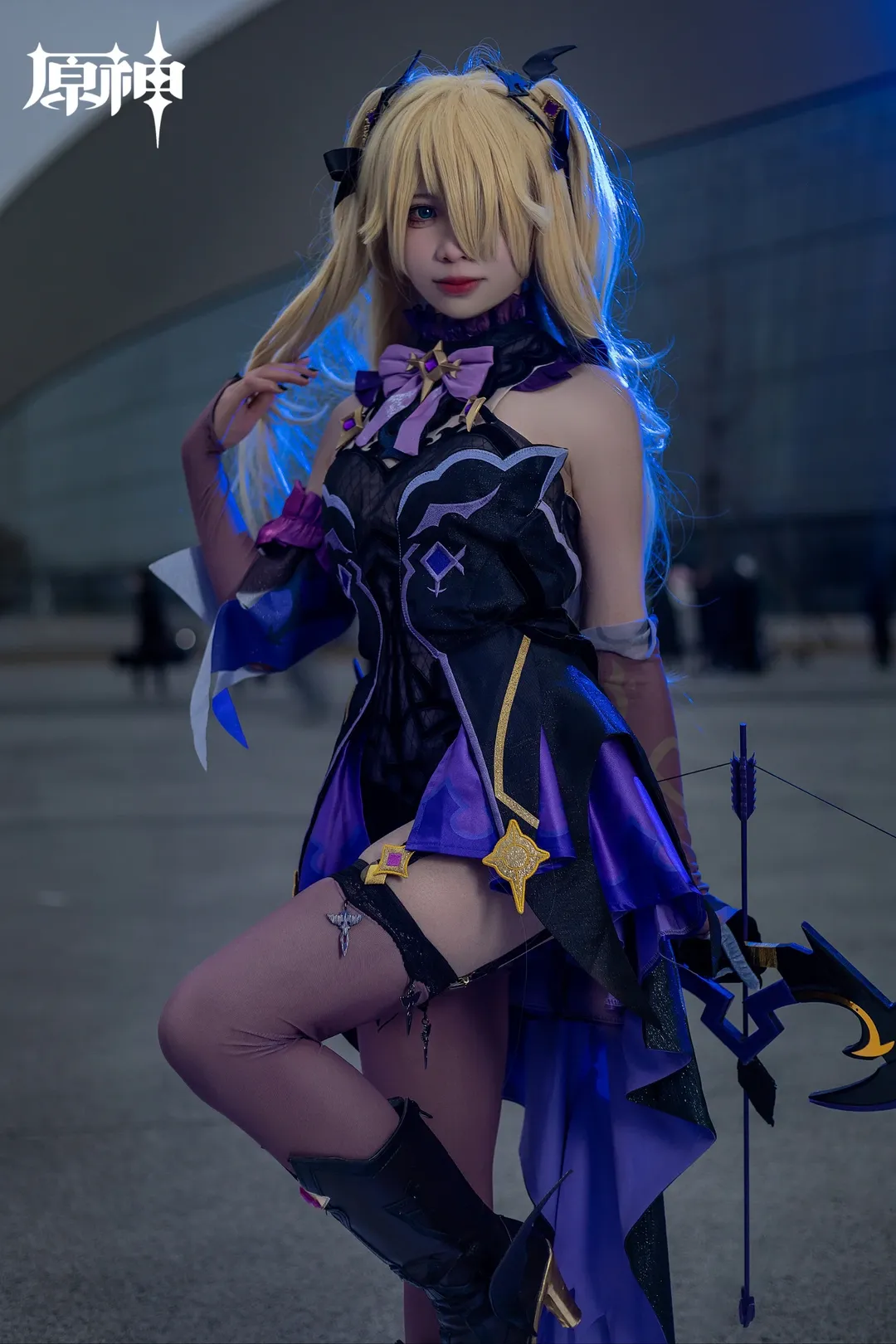 原神, 漫展返图, 二次元cosplay, 丝袜穿搭, 菲谢尔cos