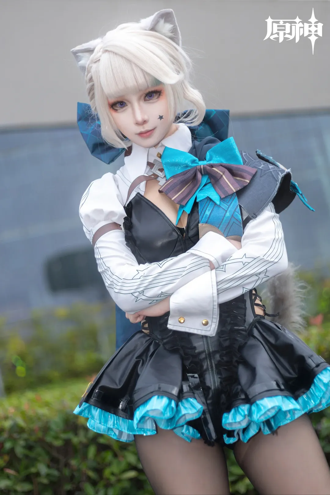 原神, 琳妮特cos, Cosplay分享, 世界线漫展, 琳妮特黑丝