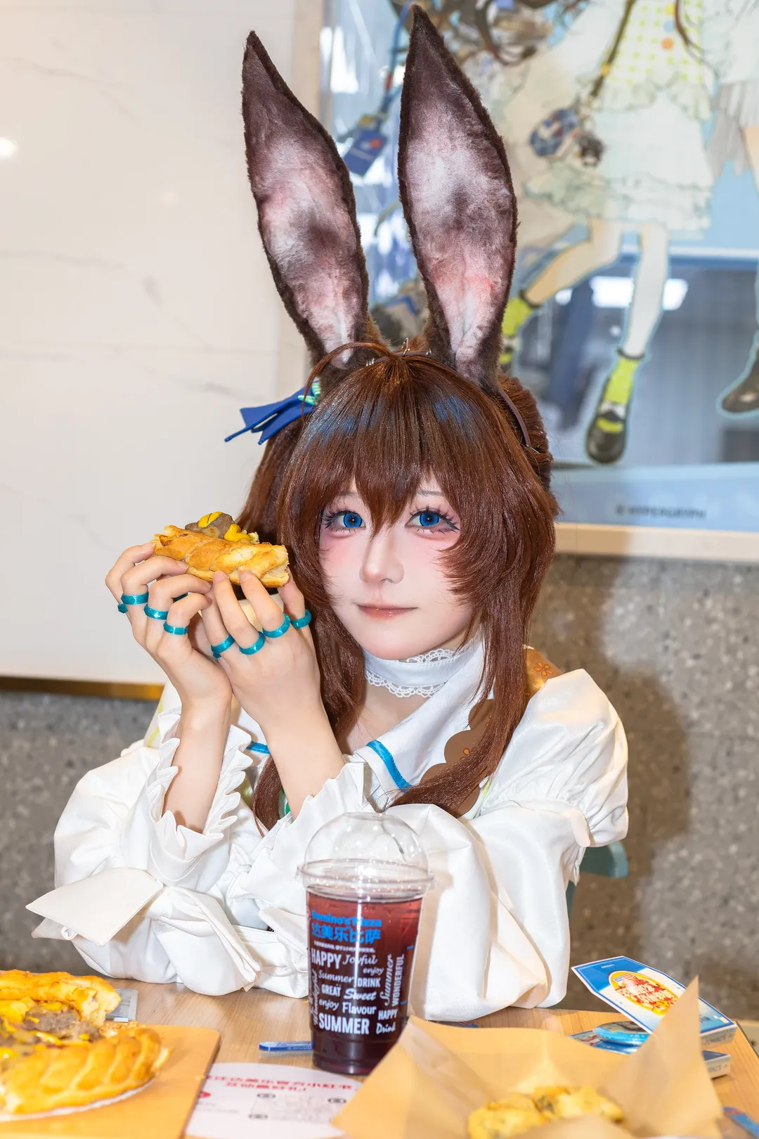 明日方舟, 阿米娅cos, cosplay摄影, 二次元日常, 达美乐联动