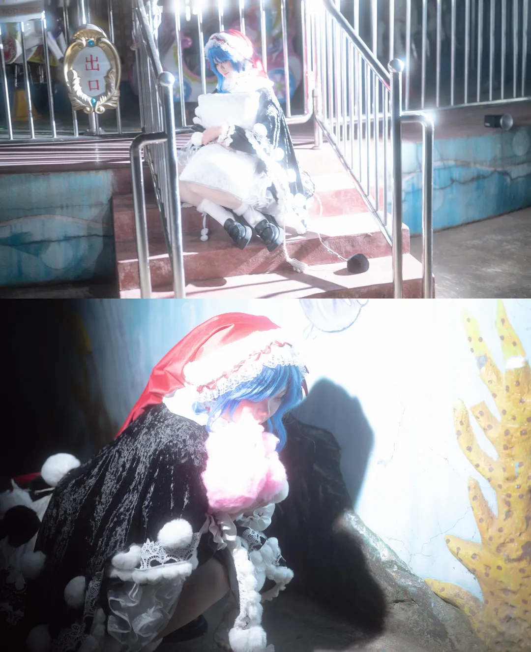 白丝cosplay, 哆来咪獏cos, 东方绀珠传, 深夜游乐园, 东方Project二创 - 第5张