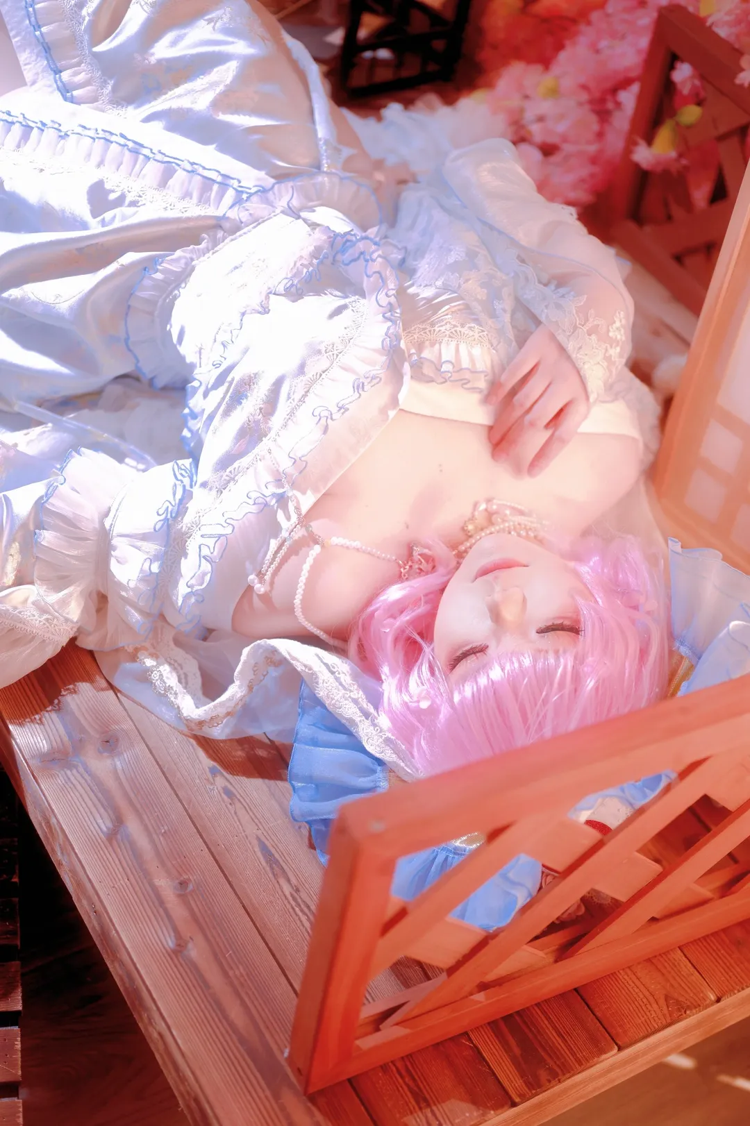 cosplay, 东方Project, 白丝, 幽幽子cos, 东方妖妖梦 - 第3张