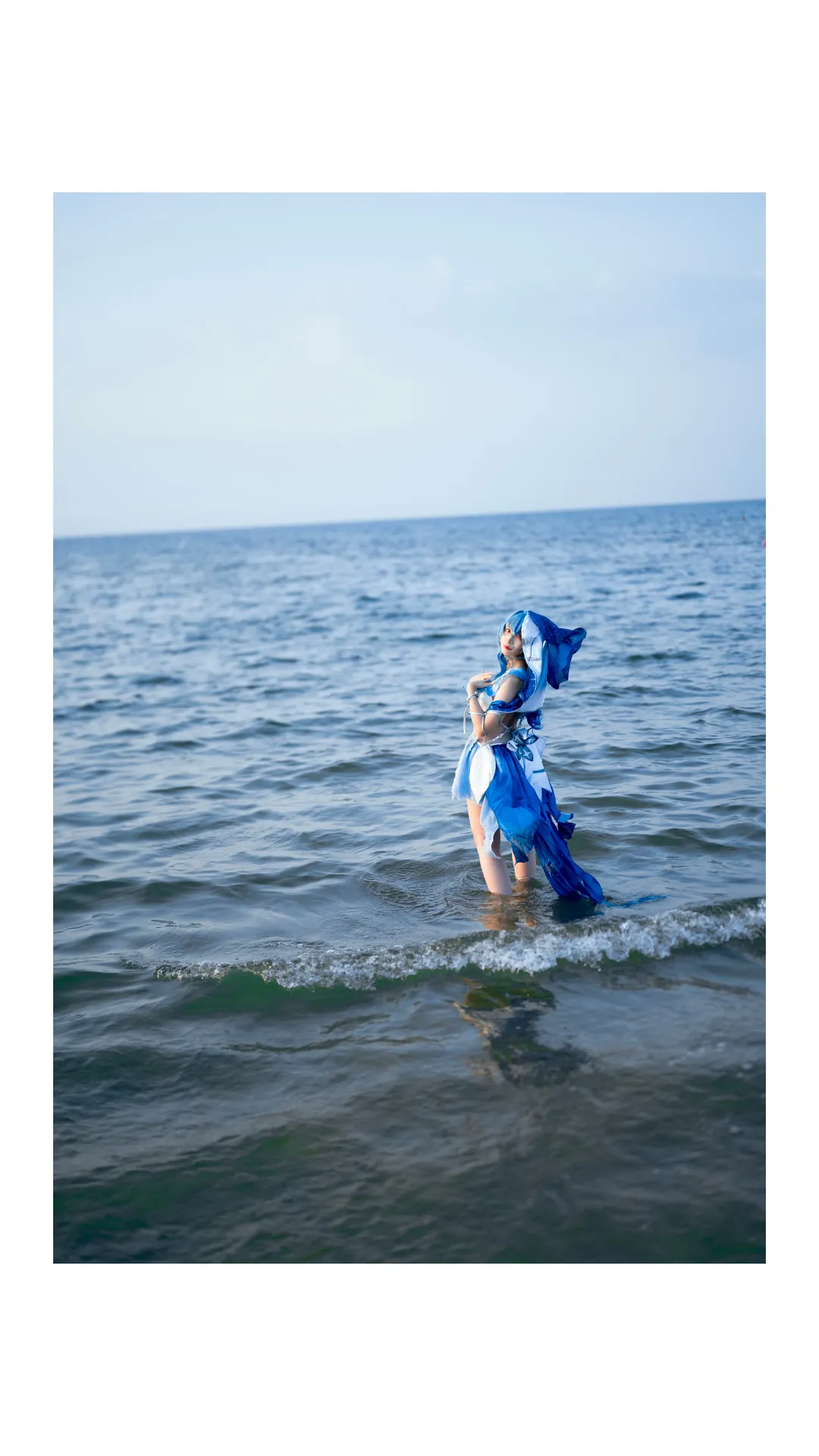 Wuthering Waves, The Shorekeeper cosplay, Anime cosplay, Travel photography, Beach photo shoot