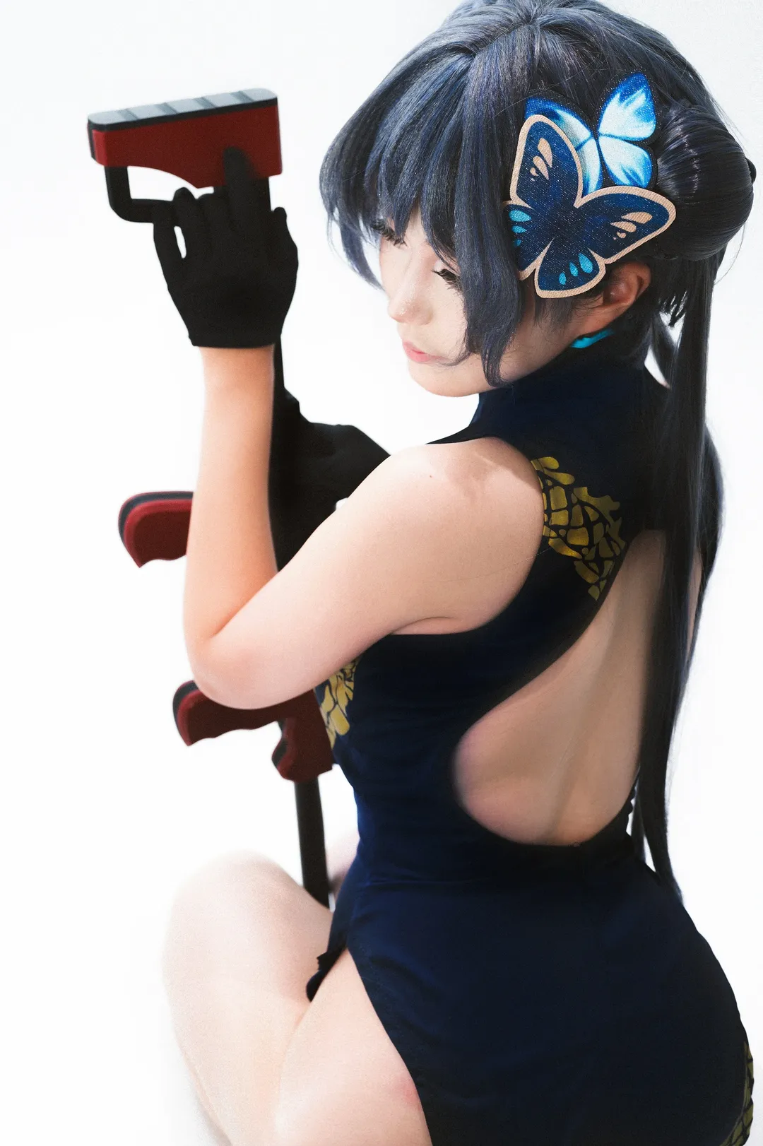 摄影棚, 蔚蓝档案, 妃咲cos, 旗袍, 二次元cosplay - 第1张