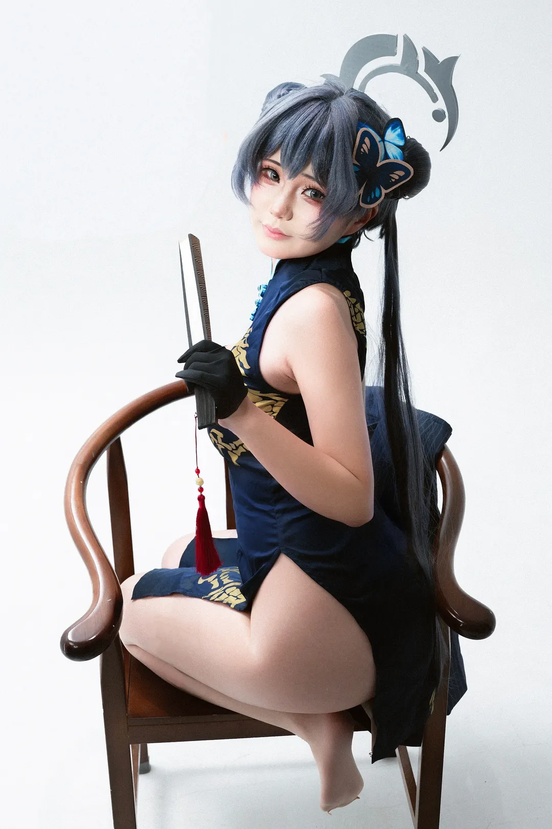 摄影棚, 蔚蓝档案, 妃咲cos, 旗袍, 二次元cosplay - 第2张