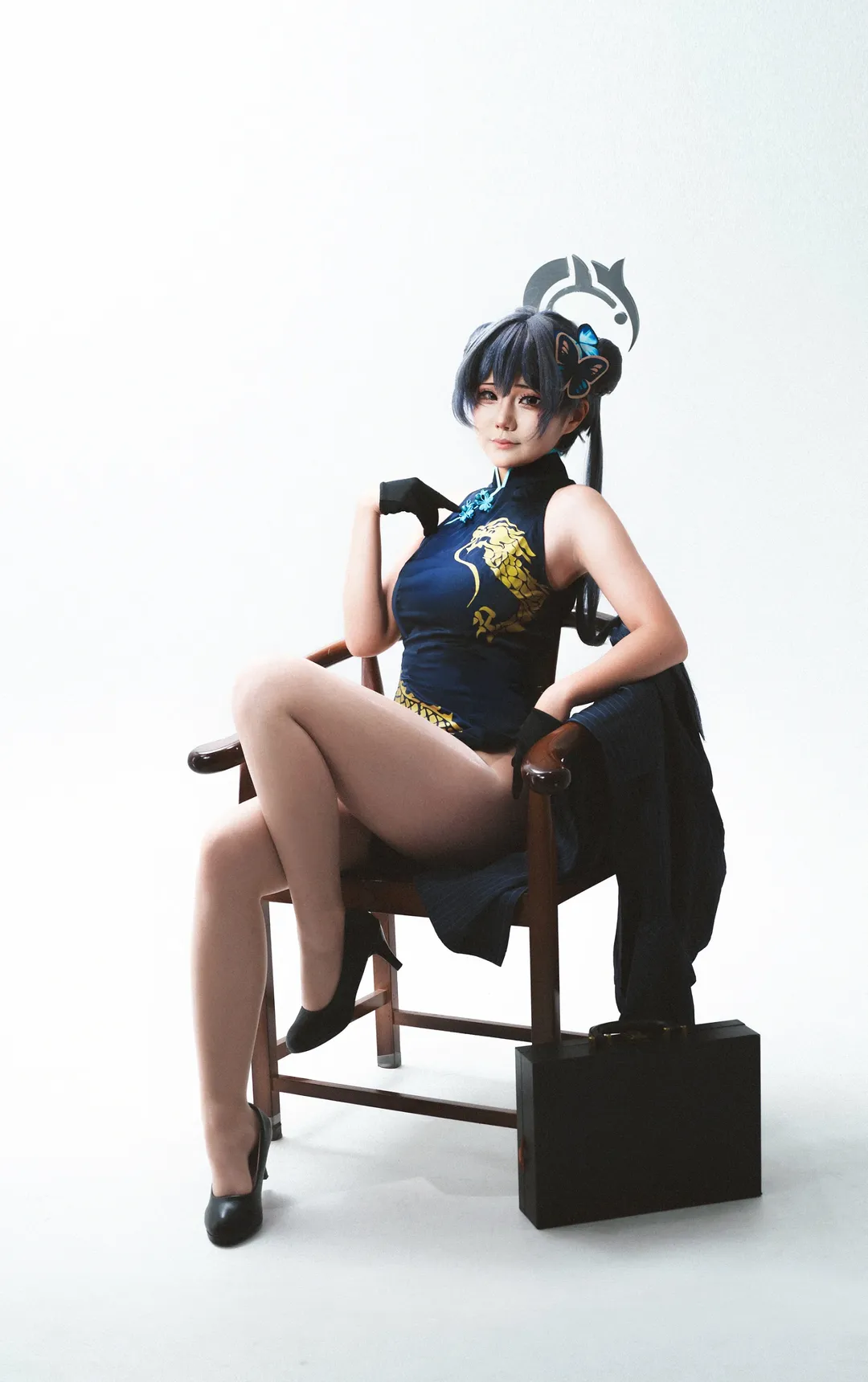摄影棚, 蔚蓝档案, 妃咲cos, 旗袍, 二次元cosplay - 第6张