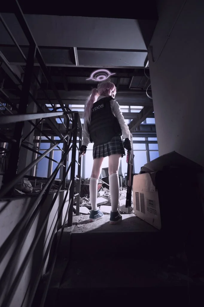 蔚蓝档案, 小鸟游星野cos, 白丝, 战术娘cos, 军迷装备 - 第7张