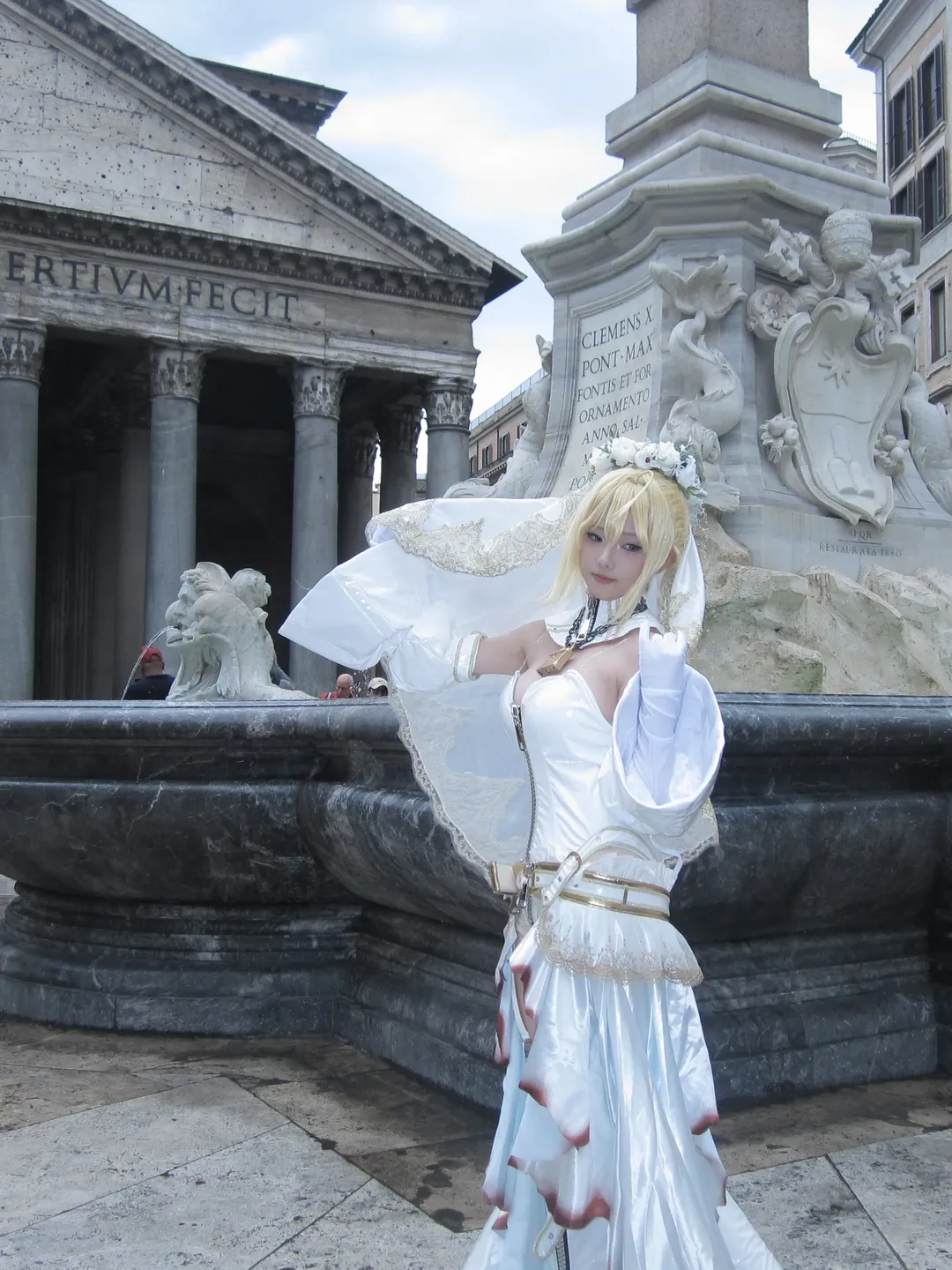 Fate, Bride, White stockings, Nero Cosplay, Roman cosplay - Image 1