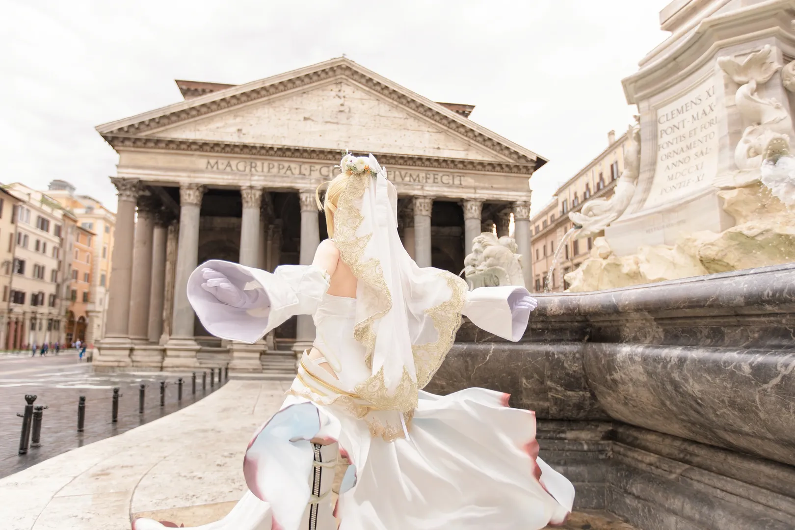 Fate/Grand Order, ネロ・ブライド コスプレ, イタリア旅行撮影, 小道具なしコスプレ, 拡散光屋外撮影 - 3枚目
